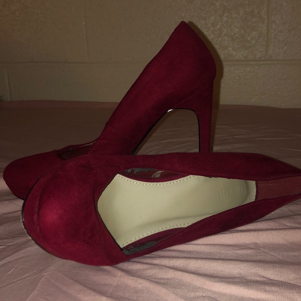 Red Forever21 heels